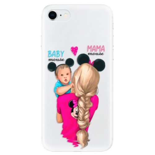 Odolné silikónové puzdro iSaprio - Mama Mouse Blonde and Boy - iPhone SE 2020