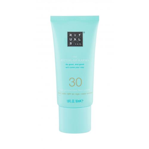 Rituals The Ritual Of Karma SPF30 50 ml opaľovací prípravok na tvár pre ženy vodeodolná; s ochranným faktorom SPF