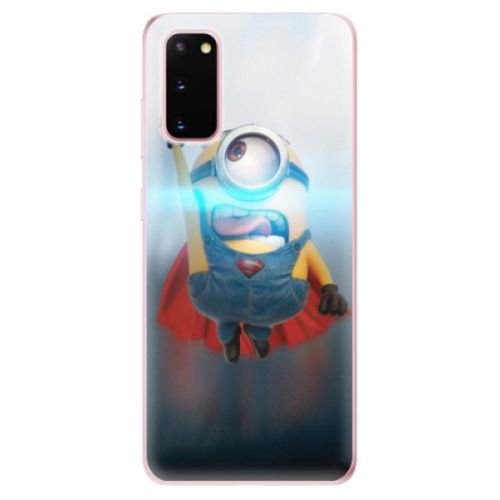 Odolné silikónové puzdro iSaprio - Mimons Superman 02 - Samsung Galaxy S20
