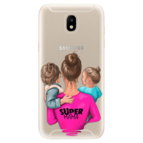 Odolné silikónové puzdro iSaprio - Super Mama - Boy and Girl - Samsung Galaxy J5 2017