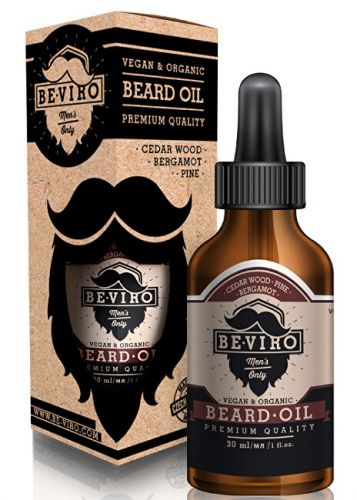 beviro Ošetrujúci olej na fúzy s vôňou cédra, bergamotu a borovice (Beard Oil) 30 ml