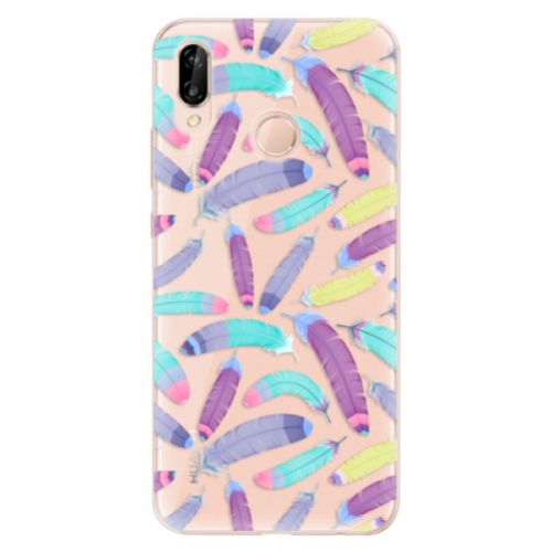 Odolné silikónové puzdro iSaprio - Feather Pattern 01 - Huawei P20 Lite