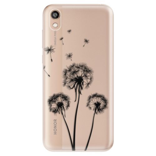 Odolné silikónové puzdro iSaprio - Three Dandelions - black - Huawei Honor 8S