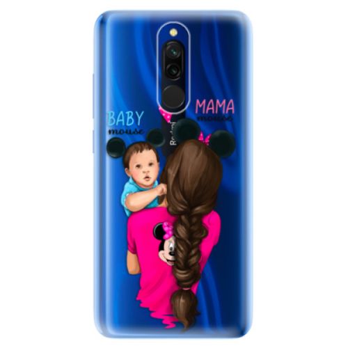 Odolné silikónové puzdro iSaprio - Mama Mouse Brunette and Boy - Xiaomi Redmi 8