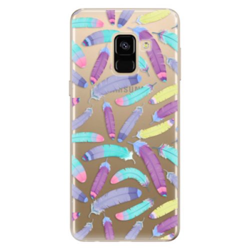 Odolné silikónové puzdro iSaprio - Feather Pattern 01 - Samsung Galaxy A8 2018