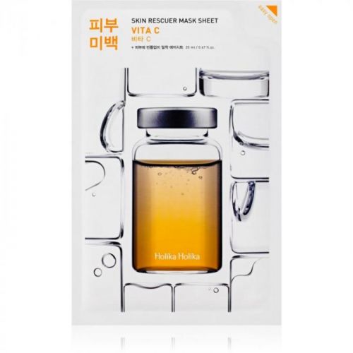 Holika Holika Skin Rescuer rozjasňujúca plátienková maska s vitamínom C 20 ml