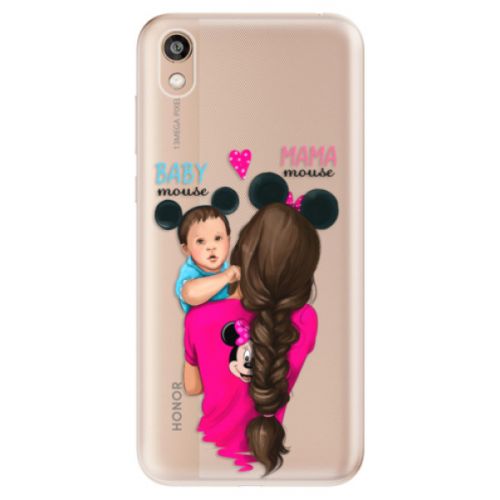 Odolné silikónové puzdro iSaprio - Mama Mouse Brunette and Boy - Huawei Honor 8S
