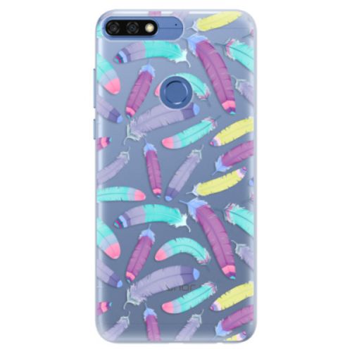 Silikónové puzdro iSaprio - Feather Pattern 01 - Huawei Honor 7C