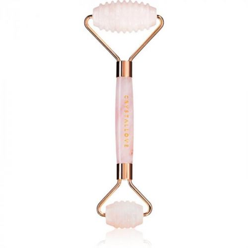 Crystallove 3D Rose Quartz Teeth Roller masážny valček na tvár