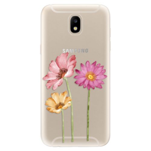 Odolné silikónové puzdro iSaprio - Three Flowers - Samsung Galaxy J5 2017