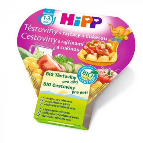 HIPP Cestoviny s paradajkami a cuketou BIO 250 g