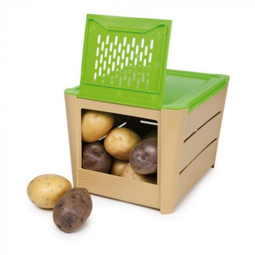 Hnedo-zelený úložný box na zemiaky Snips Potatoes