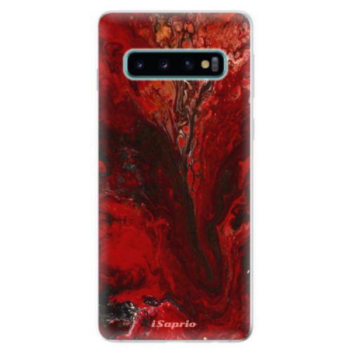 Odolné silikonové pouzdro iSaprio - RedMarble 17 - Samsung Galaxy S10