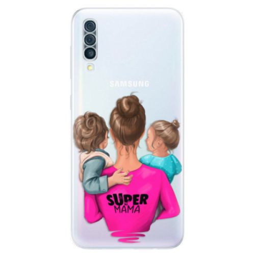 Odolné silikónové puzdro iSaprio - Super Mama - Boy and Girl - Samsung Galaxy A50