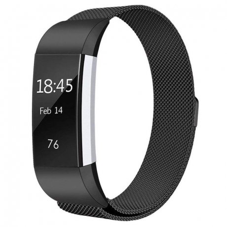 Fitbit Charge 2 Milanese (Large) remienok, Black