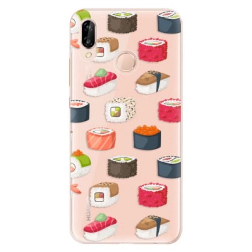 Odolné silikónové puzdro iSaprio - Sushi Pattern - Huawei P20 Lite