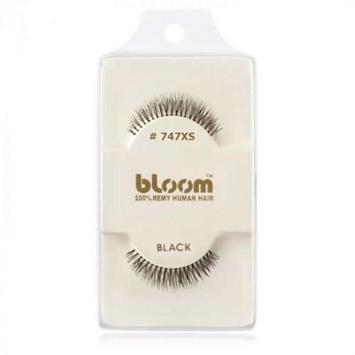 Bloom Natural nalepovacie mihalnice z prírodných vlasov No. 747XS (Black) 1 cm