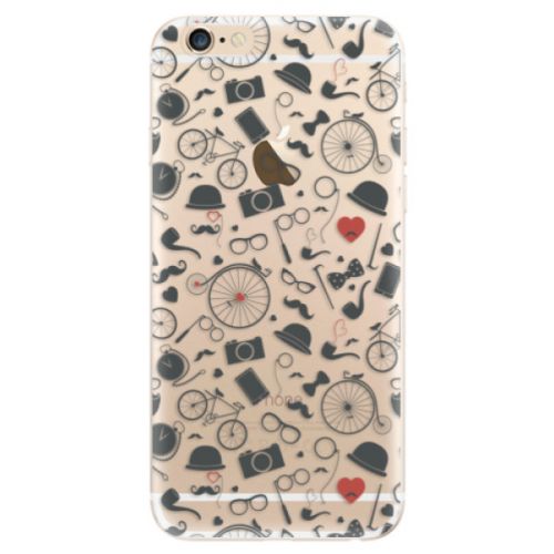 Odolné silikónové puzdro iSaprio - Vintage Pattern 01 - black - iPhone 6/6S