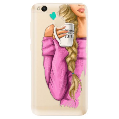 Odolné silikónové puzdro iSaprio - My Coffe and Blond Girl - Xiaomi Redmi 4X