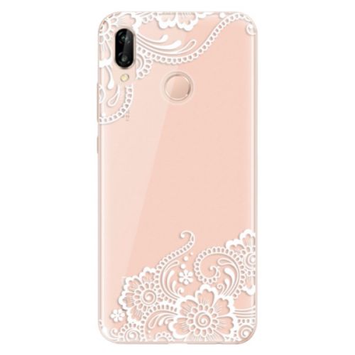 Odolné silikónové puzdro iSaprio - White Lace 02 - Huawei P20 Lite