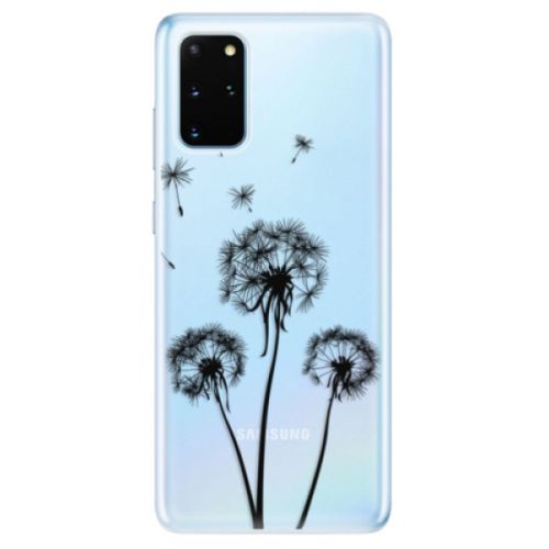 Odolné silikónové puzdro iSaprio - Three Dandelions - black - Samsung Galaxy S20+