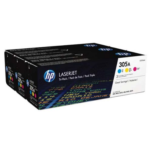 HP originál toner CF370AM, CMY, 7800 (3x2600)str., HP 305A, HP LaserJet+, N, 3x900g, 3ks
