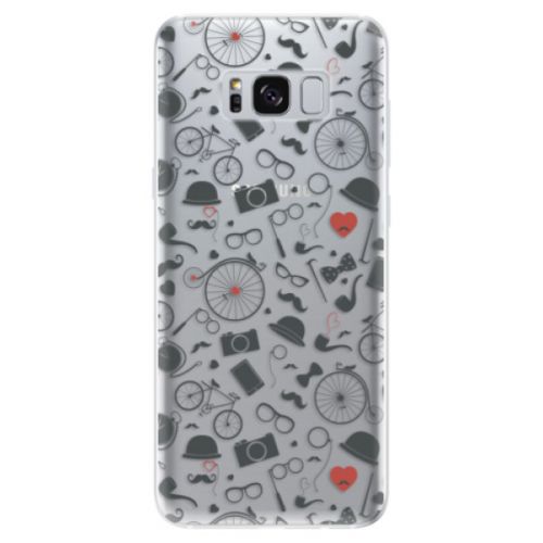 Odolné silikónové puzdro iSaprio - Vintage Pattern 01 - black - Samsung Galaxy S8