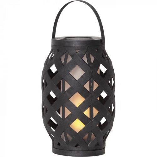 Čierny lampáš Best Season Flame Lantern, 15 x 23 cm