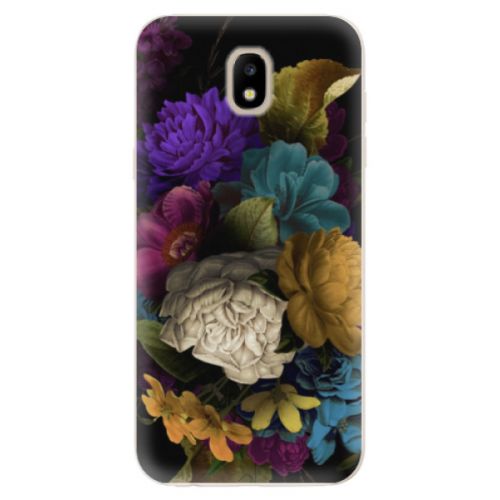 Odolné silikónové puzdro iSaprio - Dark Flowers - Samsung Galaxy J5 2017