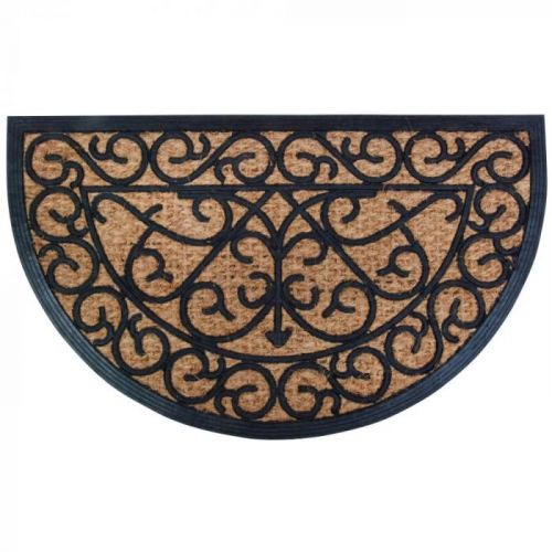 Gumová pollkruhová rohožka s kokosovým vláknom Esschert Design Ornamental