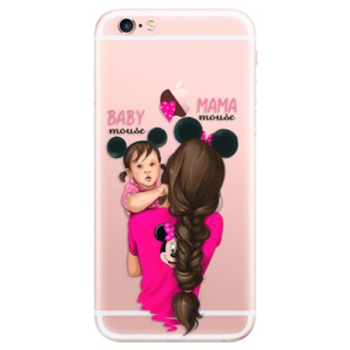 Odolné silikónové puzdro iSaprio - Mama Mouse Brunette and Girl - iPhone 6 Plus/6S Plus