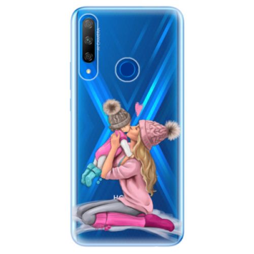 Odolné silikónové puzdro iSaprio - Kissing Mom - Blond and Girl - Huawei Honor 9X