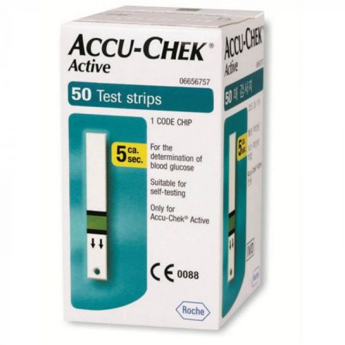 Accu Chek Active glukóze 50 ks testovacie prúžky