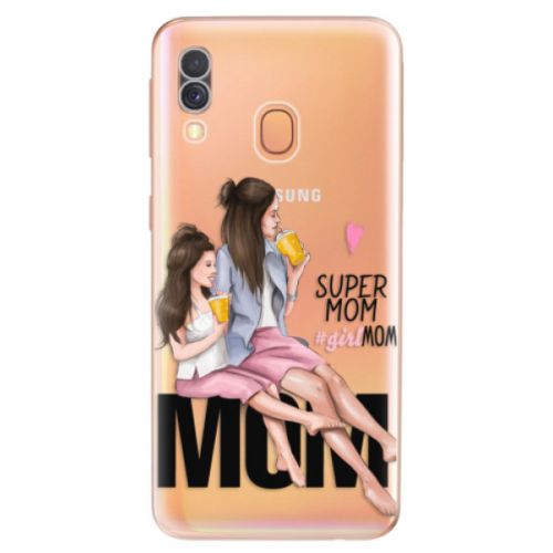 Odolné silikónové puzdro iSaprio - Milk Shake - Brunette - Samsung Galaxy A40