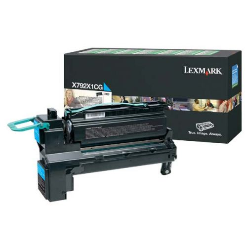 Lexmark originál toner X792X1CG, cyan, 20000str., return, Lexmark X792 serie