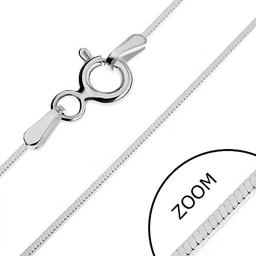 Strieborná retiazka 925 - tenká štvorhranná línia, 0,65 mm