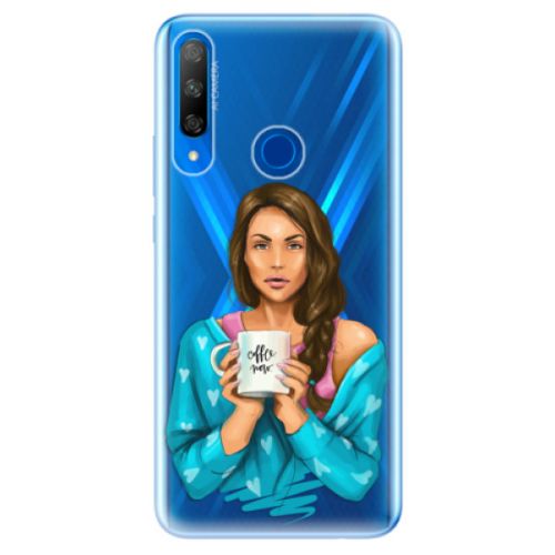 Odolné silikónové puzdro iSaprio - Coffe Now - Brunette - Huawei Honor 9X