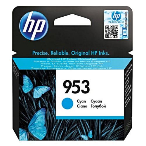 HP originál ink F6U12AE, cyan, 700str., 10ml, HP 953, HP OJ Pro 8218,8710,8720,8740