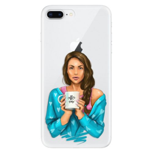 Odolné silikónové puzdro iSaprio - Coffe Now - Brunette - iPhone 8 Plus