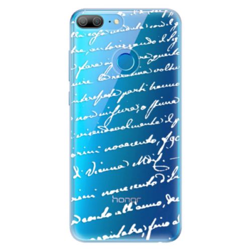 Odolné silikónové puzdro iSaprio - Handwriting 01 - white - Huawei Honor 9 Lite