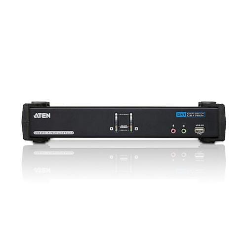 ATEN KVM switch CS-1782A USB Hub 2PC DVI Dual Link KVMP , audio