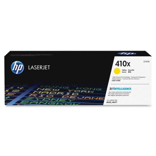 HP originál toner CF412X, yellow, 5000str., HP 410X, high capacity, HP LJ Pro M452, LJ Pro MFP M477, 650g
