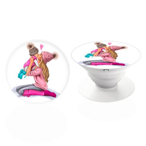 PopSocket iSaprio – Kissing Mom - Blond and Girl – držiak na mobil
