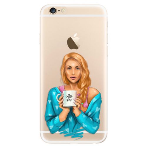 Odolné silikónové puzdro iSaprio - Coffe Now - Redhead - iPhone 6/6S