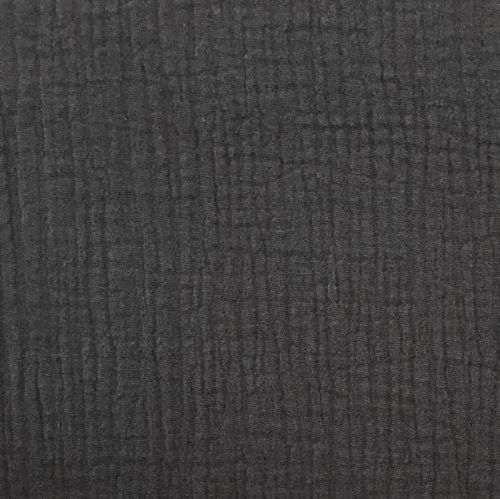 Dvojitá gázovina/mušelín dark grey