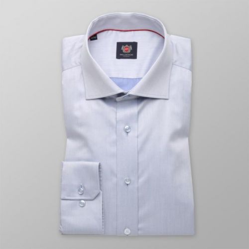 Pánska slim fit košeľa London (výška 176-182) 8749 v modré farbe s úpravou  two-ply