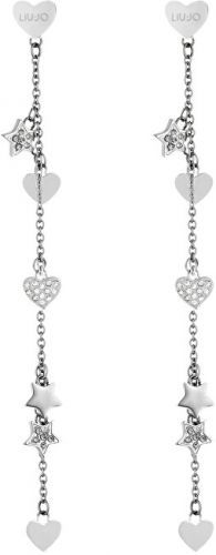 Liu.Jo Dlhé náušnice so srdiečkami a hviezdičkami LJ1409