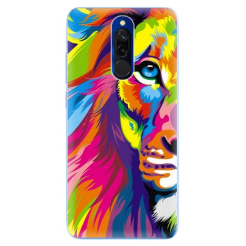 Odolné silikónové puzdro iSaprio - Rainbow Lion - Xiaomi Redmi 8