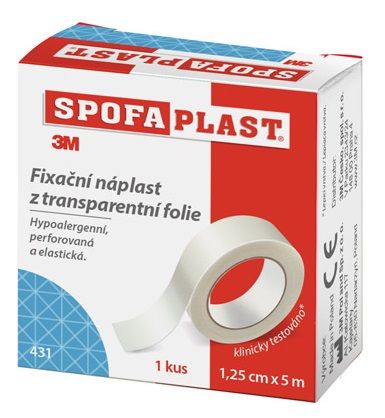 3M Spofaplast č.431 fixačná náplasť 1,25 cm x 5 m 1 kus