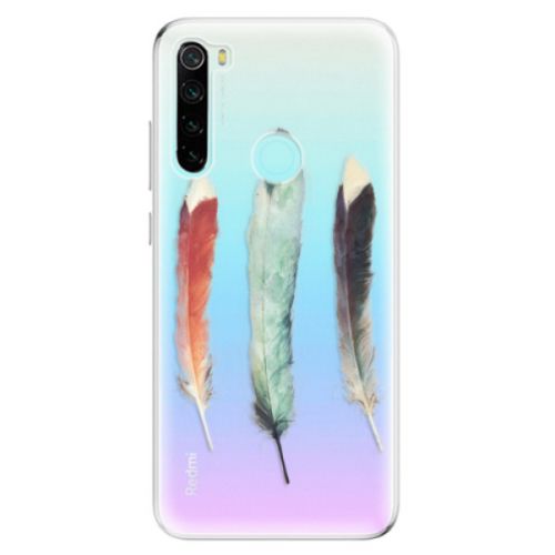 Odolné silikónové puzdro iSaprio - Three Feathers - Xiaomi Redmi Note 8